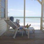 porch with beachfront view