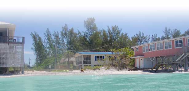 Beach house view from gulf of mexico